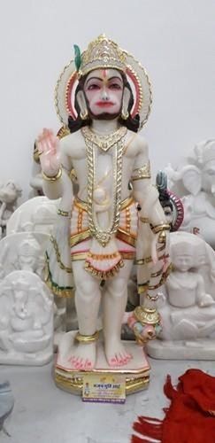 Durable  Traditional Stylish Lightweight Handmade Marble Hanuman God Statue