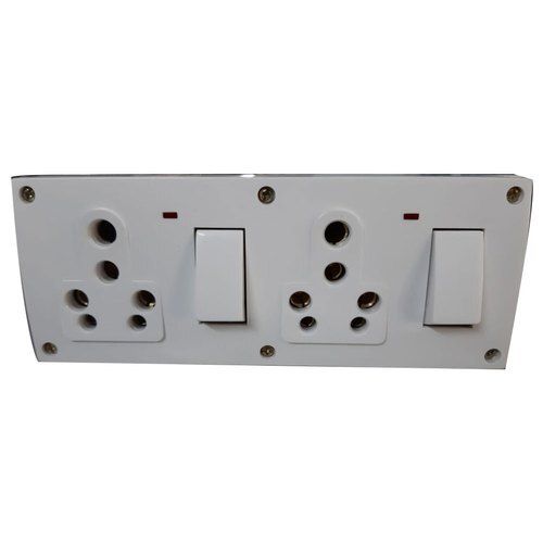 2+2 Extension Multi Outlet Electrical White Switch Board With 2 Sokets  Rated Voltage: 240 Volt (V)