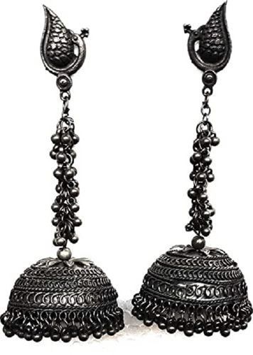 Party Black Designer And Antique Light Weight Women Oxidised Artificial Earrings Set