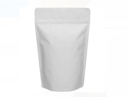 Capacity 250 Gram Matt White Finishing For Packaging, Plain Zip Lock Pouch  Hardness: Soft