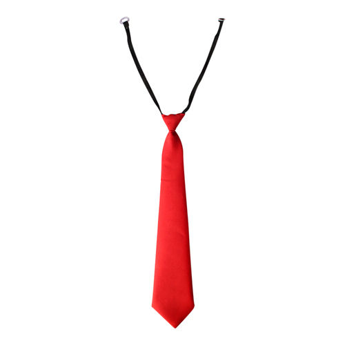 Cotton Plain Pattern Red Coloured School Tie Age Group: 3-5 Years