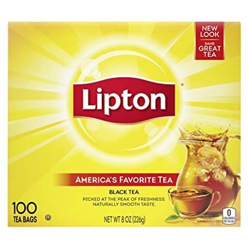Delicious Flavors Naturally Tasty Refreshing Lipton Black Tea Bags 100ac