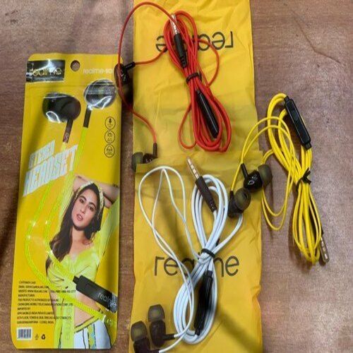 Good Sound Quality PVC In Ear Mobile Compatible Realme Wired Earphone