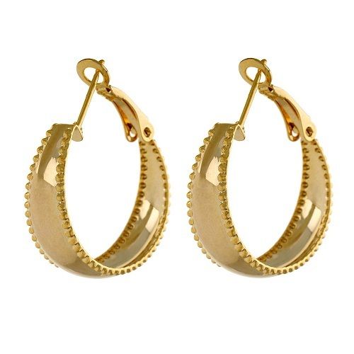 Tribal Hoops Filigree Earring Gold Plated Metal Traditional Round Shape  Design | eBay