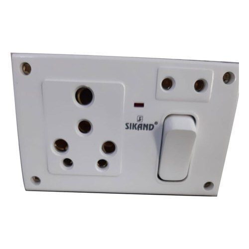 Homework Plastic Multiple Functions Rectangular White Switch Socket Combined Board, 16 A