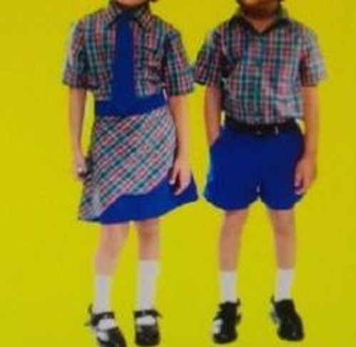 Short Sleeves Comfortable And Washable Girls And Boys Printed School Uniforms