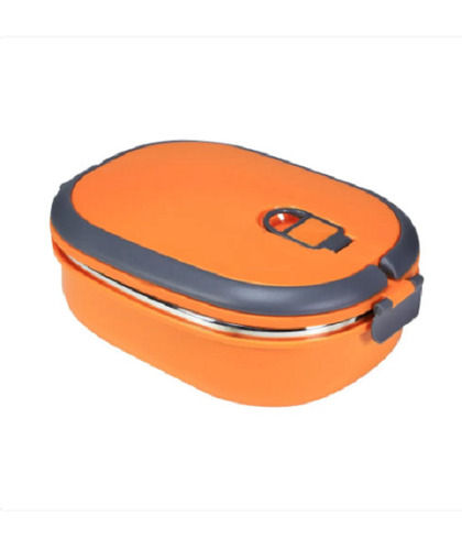 Stainless Steel Cover Pack Orange Color 15 Cm Size Lunch Box