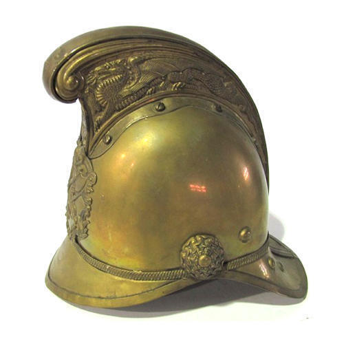 Strong And Durable Provide Protection Open Face Golden Brass Helmet