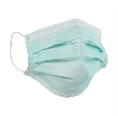 6 Inch Size Non Woven Disposable Light Green Face Mask