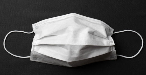 7 Inch Size Non Woven 3 Ply Protection Disposable White Face Mask 