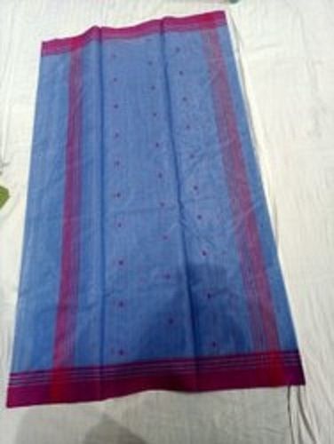 Beautiful Stylish Breathable Designer Wear Modern And Trendy Blue Pure Cotton Sarees