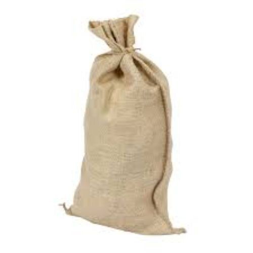 Environment Friendly And Handmade Plain Dyed Brown Jute Gunny Bags For Storage