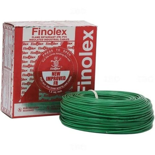 Green Colour 90 M Length 1.5 Sqmm Size Finolex Housing Wire Cable Application: Power Station