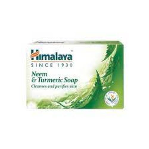 Green Himalaya Neem & Turmeric Bathing Soap Cleanses & Purifies Skin, 125 Grams