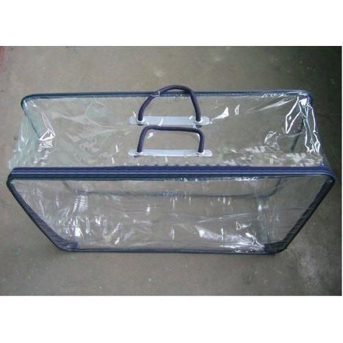 Blue Lightweight Strong Loop Handle Easy To Use Plain Transparent Blanket Cover