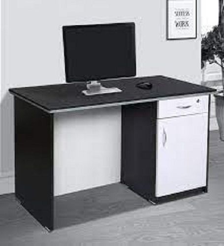 Long Durable Termite Resistance Strong Black And White Wooden Office Tables