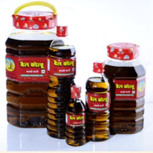 Natural Mild And Non Toxic Cold Pressed Kachchi Ghani Bail Kolhu Mustard Oil, 5 L