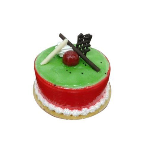 Soft Spongy Sweet Delicious Round Red And Green Multi Flavor Cake,500 Grams