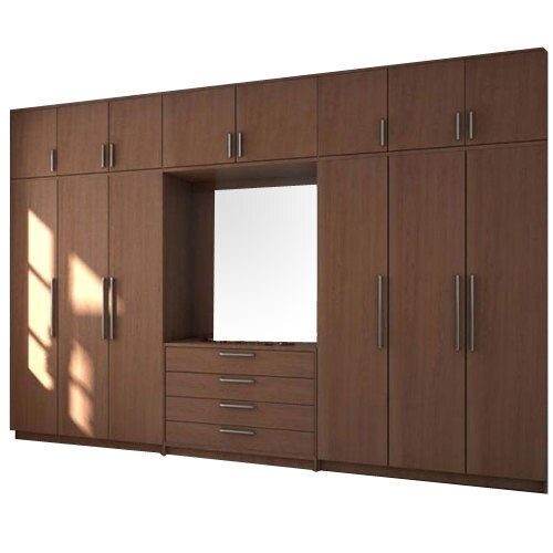 Termite Resistance Stylish Beautiful Long Durable Brown Wooden Modular Wardrobe Home Furniture