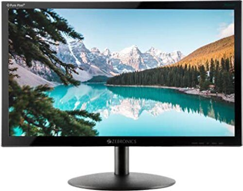 Zebronics Zeb-V19hd Led Monitor 18.5inch With Supporting Hdmi Vga Input Hd 1366 X 768 16.7m Colors Glossy Panel Slim Design & Wall Mountable