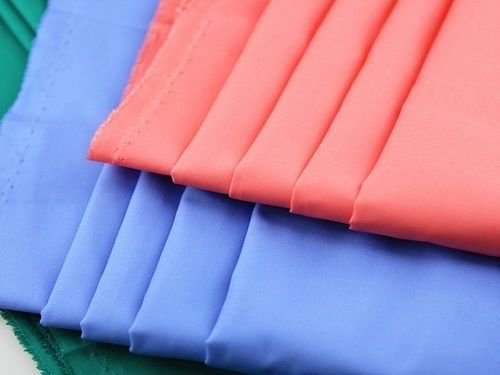 Elegant Smooth Finish Lightweight Durable Blue Pink Solid Cotton Fabric