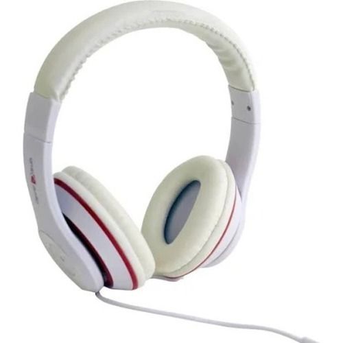 Fit And Comfortable High Bass Sound Plastic Body White Colour Wired Headphone Display Color: Color