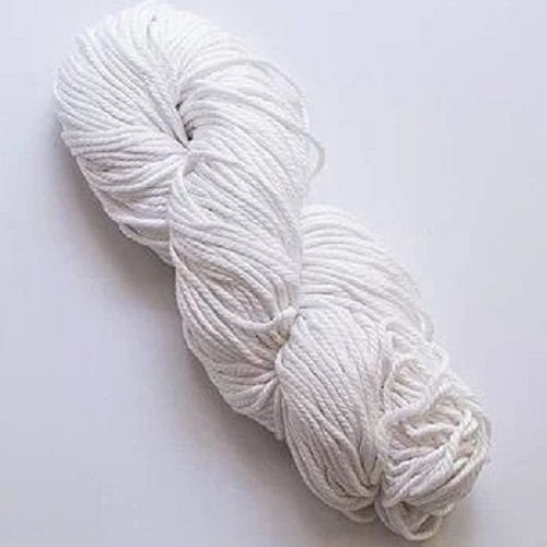 Pack Of 1 Kilogram White Shade Roll Light Weight Pure Cotton Yarn