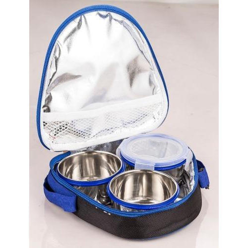 Pack Of 3 Pieces Stainless Steel Round Shape Lunch Box