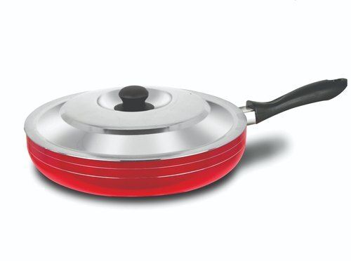 Round Non Sticky Fry Pan with Lid and Backlite Plastic Handle For Frying and Cooking