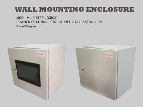 Pack Of 2 Mild Steel Silver Colour Wall Mounted Powder Coating Enclosures Dimension(L*W*H): 42*56 Millimeter (Mm)