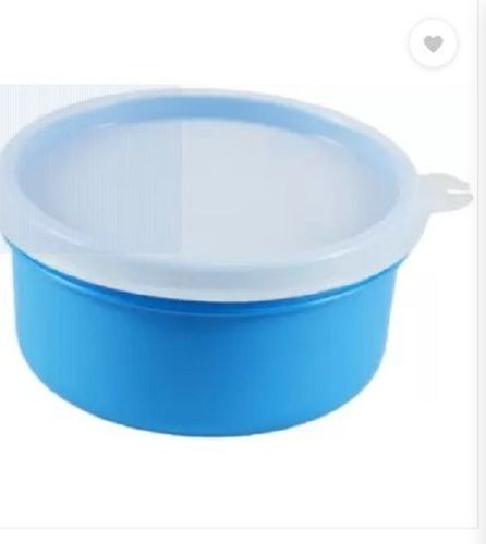 8 Ml Capacity Long Lasting And Lightweight Round Shape Blue Color Plastic Lunch Box