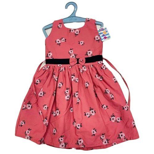 100 Percent Fashionable And Comfortable Pink Frock For Kids Casual Wear