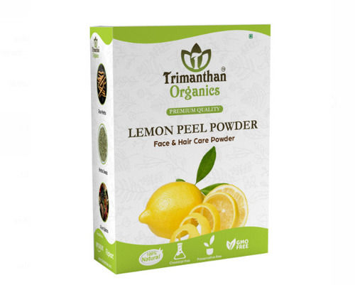 White 100% Organic Natural Trimanthan Lemon Peel Powder For Face And Hair Care