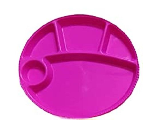 Pink Color 9 Inch Round Plastic Plate