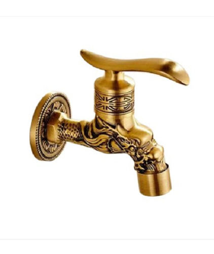 Round Brass Material Polished Finish Wall Mounted 2 Inch Size Water Tap 