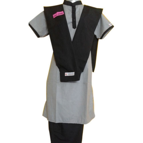 Cotton Straight V Neck Short Long Sleeves Girls School Uniform Age Group: 5-7 Years