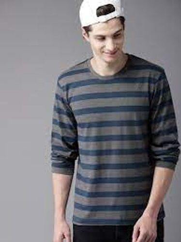 Highly Attractive Fashionable And Comfortable With Softness Grey Lining T Shirt For Boys