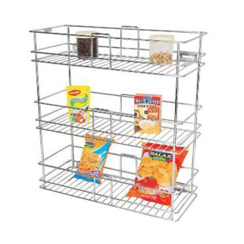 Kitchen Shelf Corner Pullout For Kitchen Usage, Stainless Steel Material