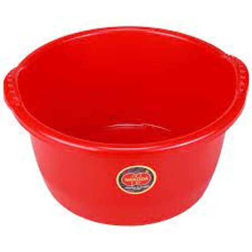 Multipurpose Use In House Great For Carrying Pouring Storage Red Colored Plastic Tub  Hardness: Soft