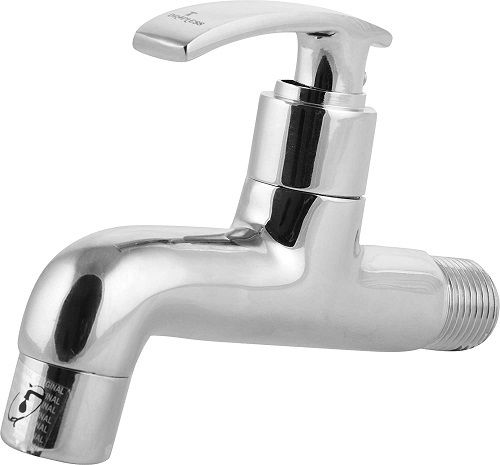 Brass Silver Color Round Shape Chrome Finished Stainless Steel Short Body Water Tap For Bathroom