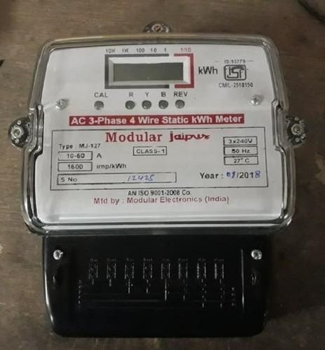 Plastic 240 Voltage Three Phase Industrial 4 Wire Static Kwh Lcd Sub Electric Meter