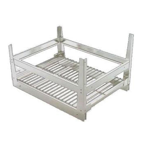 Stainsteel Stainless Steel Grain Trolley In Rectangular Shape And Silver Color