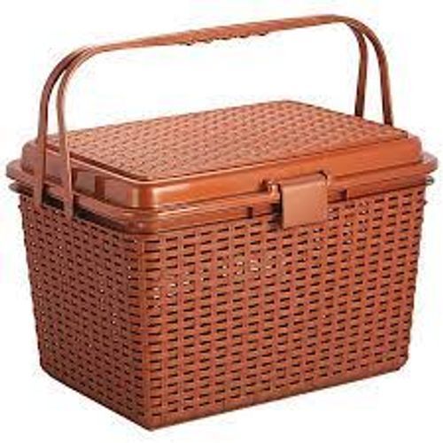 Strong Sturdy Light Weight Brown Color Plastic Basket 