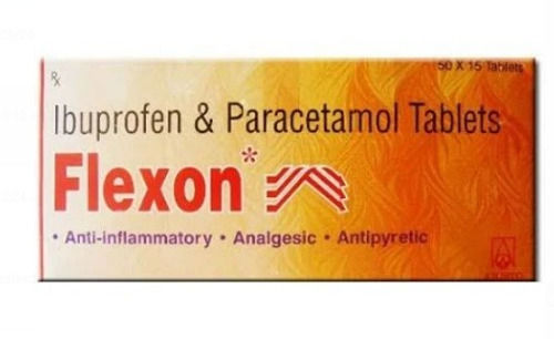 Flexon Ibuprofen And Paracetamol Tablets Anti-Inflammatory Analgesic Antipyretic Age Group: Suitable For All Ages