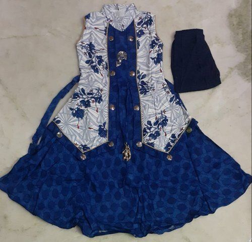 Party Wear Skin Friendly Breathable Comfortable Designer And Stylish Look Cotton Frock For Kids