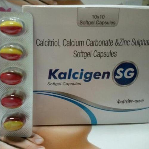 Calcitriol, Calcium Carbonate And Zinc Sulpha Softgel Capsules