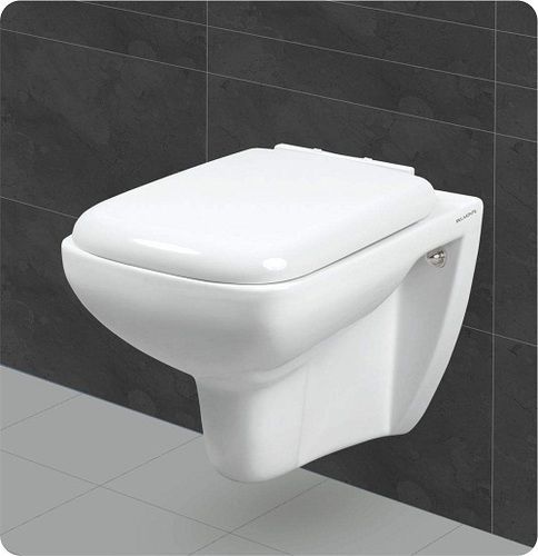 One Piece Crack And Scratch Resistance Long Durable White Ceramic Wall Hang Toilet Seat