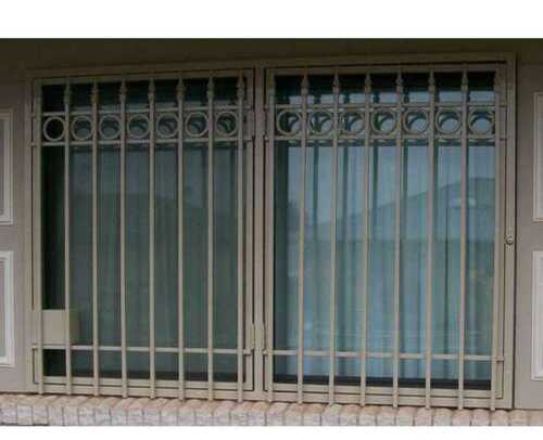 Brown Heavy Duty High Performance Strong Silver Stainless Steel Designer Window Grill