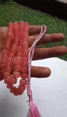 Glass Light Weight Skin Friendly Durable Beautiful Pink Artificial Stones Beads