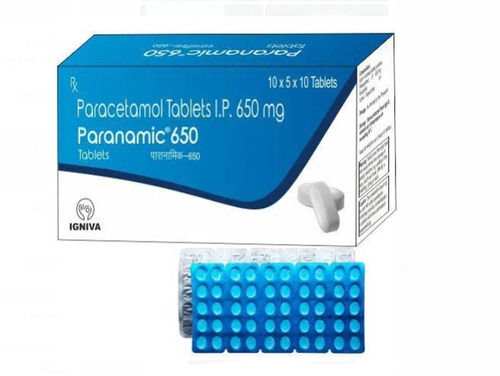 Paracetamol Tablets I.p. 650 Mg Pack Of 10x5x10 Tablets